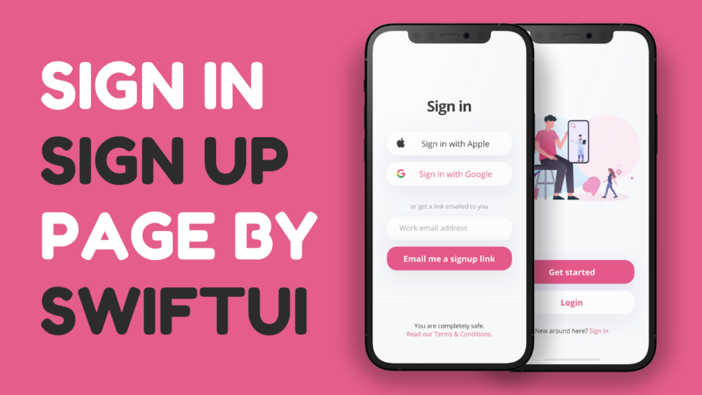 Welcome, Sign In and Sign Up Page in SwiftUI